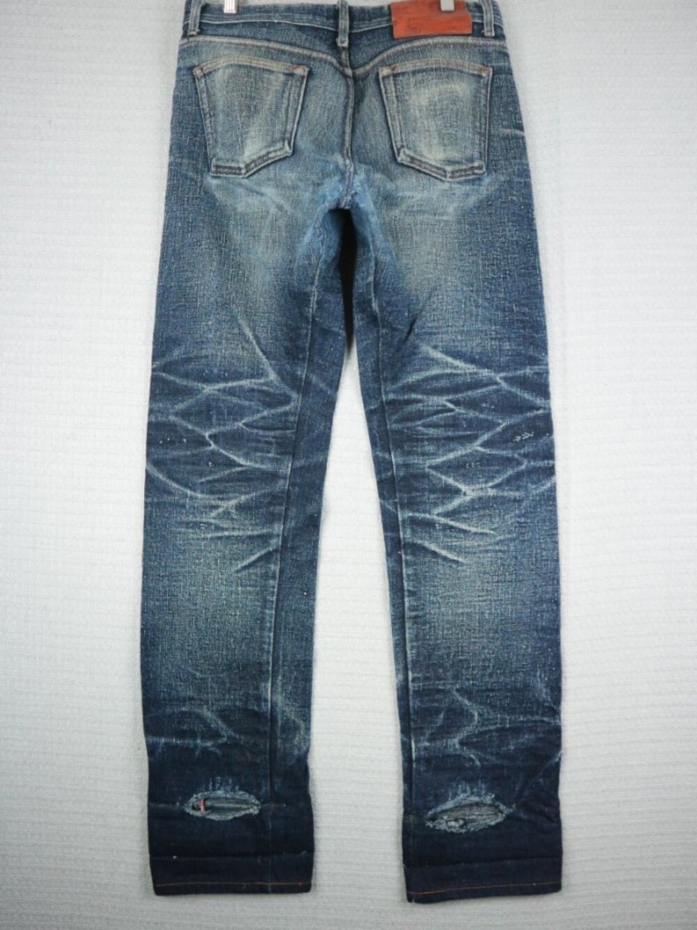 Naked & Famous Okayama Spirit 2 Weird Guy Selvedge Faded Whisker Denim Jeans 34W - Picture 4 of 16